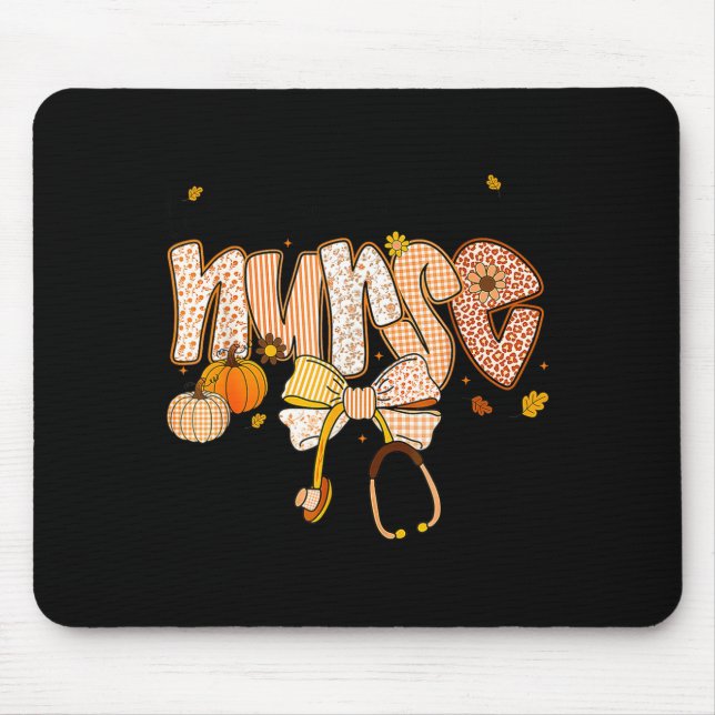 Nurse Labor And Delivery Coquette Fall Pumpkin Tha Mouse Mat (Front)