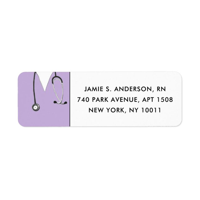 Nurse Lavender Return Address Labels (Front)