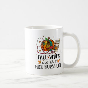 Nurse Leopard Pumpkin Fall Vibes And That Nicu Nur Coffee Mug