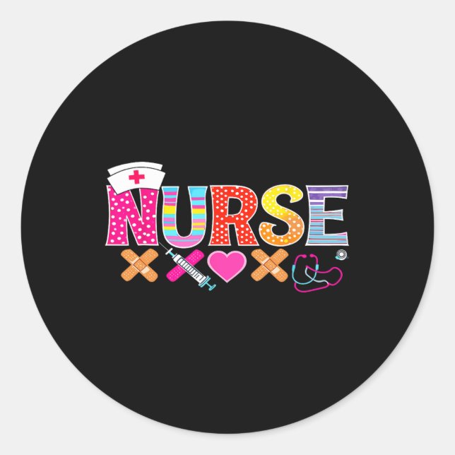 Nurse Life 2025 Heartbeat For Nurse Week Nurse’s D Classic Round Sticker (Front)