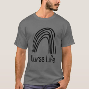 Nurse Life Boho Bohemian Student Rainbow Nursing C T-Shirt