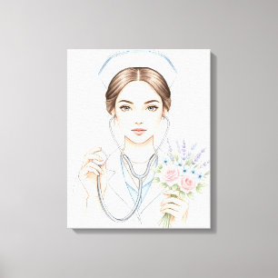 Nurse Life – Gentle Strength Canvas Print