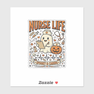 Nurse Life Halloween Ghost Pumpkin Vintage Shirt D