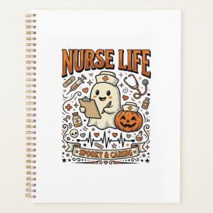Nurse Life Halloween Ghost Pumpkin Vintage Shirt D Planner