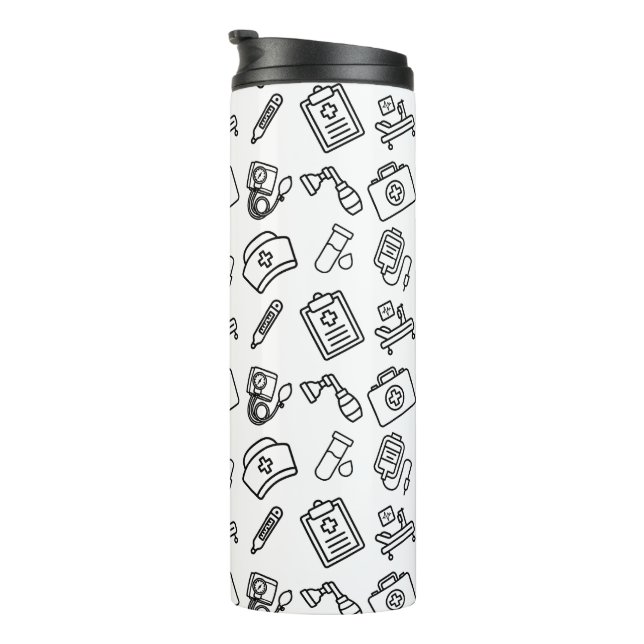 Nurse Life Icon Pattern Travel Tumbler (Rotated Right)