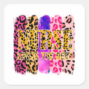 Nurse Life Is The Best (1) Square Sticker