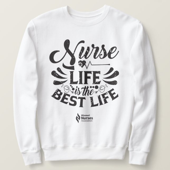 Nurse Life Light Coloured Sweatshirt (Design Front)