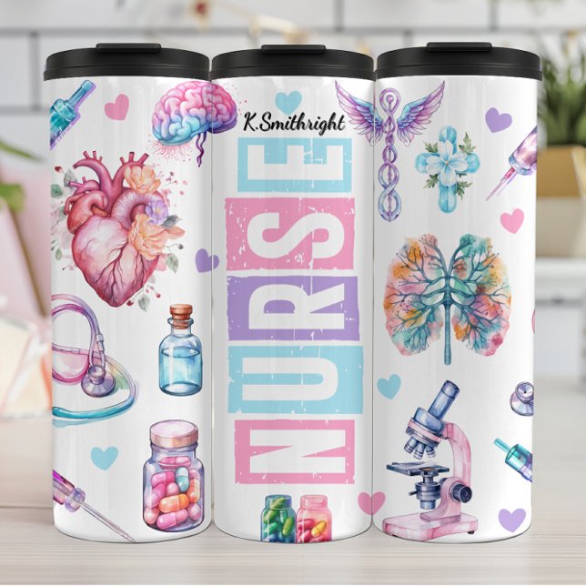 Nurse Life Medical Organ Collage Thermal Tumbler (Creator Uploaded)
