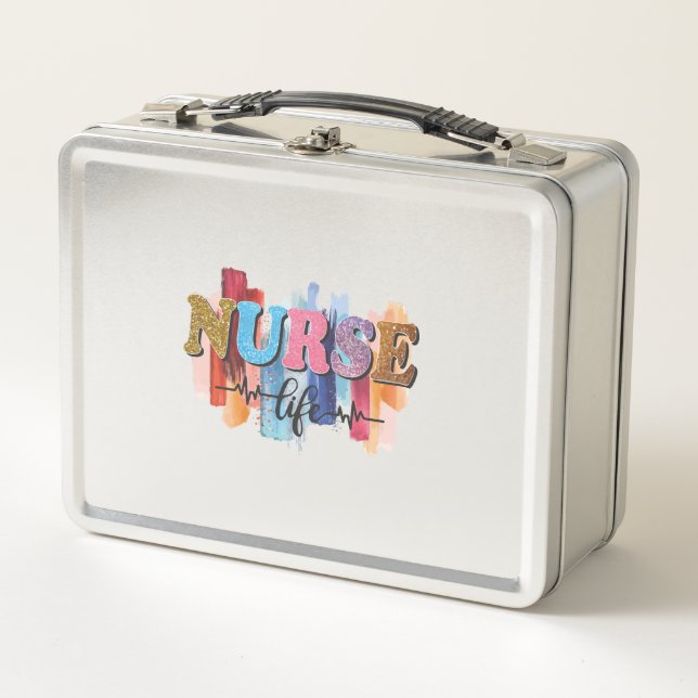 Nurse life  metal lunch box (Front)