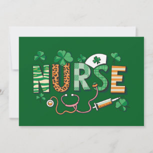 Nurse Life Nurse Day Gifts St Patricks Day Invitation