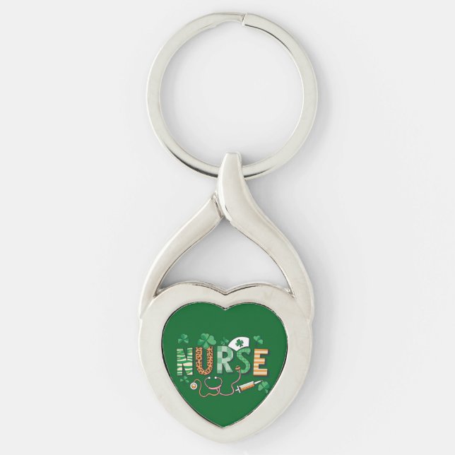 Nurse Life Nurse Day Gifts St Patricks Day  Key Ring (Front)