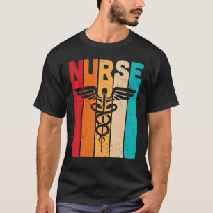 Nurse Life Retro Colour Nurses Day Week Cute Graph T-Shirt