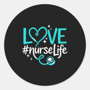 Nurse life rn lpn cna healthcare week 2026 classic round sticker
