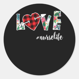 Nurse Life RN LPN #Nurselife Nursing Classic Round Sticker