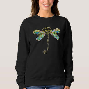 Nurse Life Stethoscope Colourful Dragonfly Nursing Sweatshirt