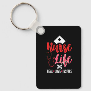 Nurse Life Stethoscope Medicine Hospital Clinic Cn Key Ring