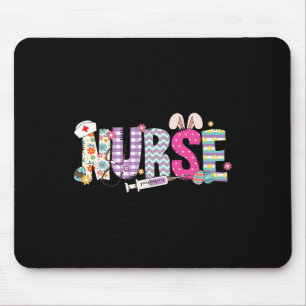 Nurse Life Stethoscope Nursing Cute Easter Bunny E Mouse Mat