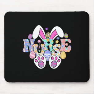 Nurse Life Stethoscope Nursing Cute Easter Bunny E Mouse Mat