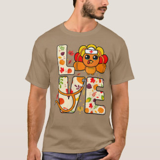 Nurse Life Thanksgiving Fall Women T-Shirt