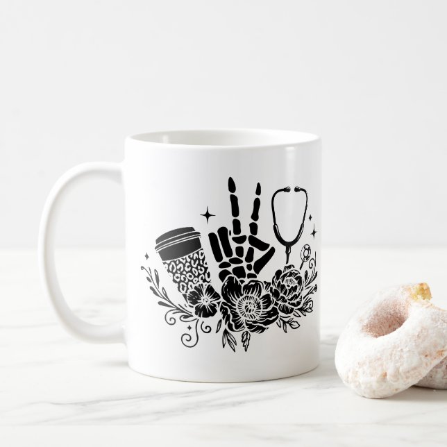 Nurse Life Tools Of The Job Coffee Mug (With Donut)