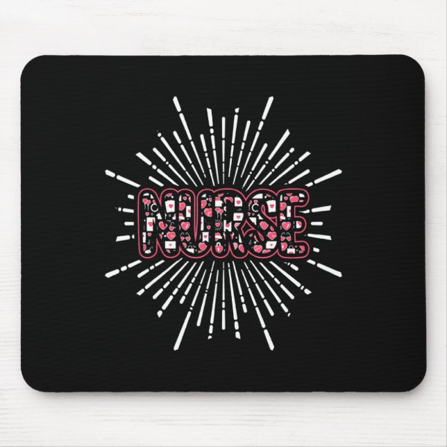 Nurse Life Valentines Day Stethoscope Er Icu Nicu  Mouse Mat (Front)