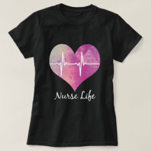 Nurse Life - Watercolor Heart EKG