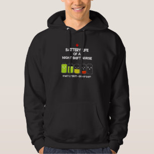 Nurse Lifesavers Nursing Energy Night Shift Batter Hoodie