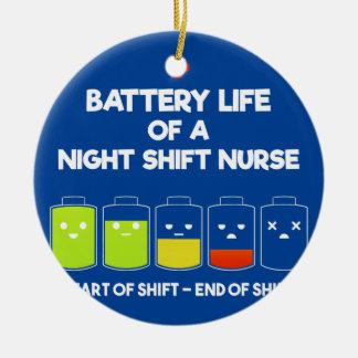 Nurse Lifesavers Nursing Energy Night Shift Ceramic Tree Decoration
