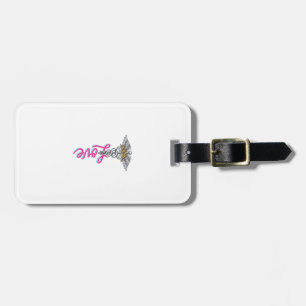 Nurse Love Caduceus Floral Medical Vertical Design Luggage Tag