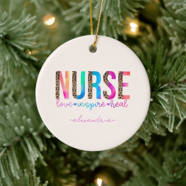 Nurse - Love, Inspire, Heal Ceramic Tree Decoration (Tree)