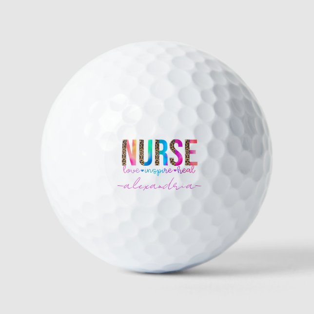 Nurse - Love, Inspire, Heal Golf Balls (Front)