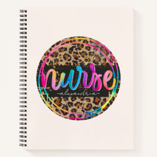"Nurse - Love, Inspire, Heal" in Rainbow Colour Notebook