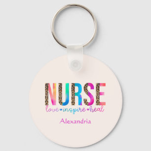 Nurse - Love, Inspire, Heal Key Ring