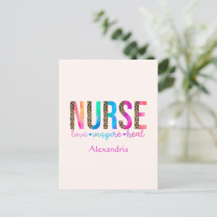 Nurse - Love, Inspire, Heal Postcard