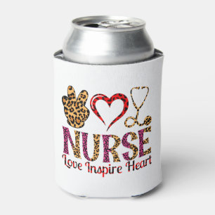 Nurse Love Inspire Heart -Motivational Nurse (2) Can Cooler