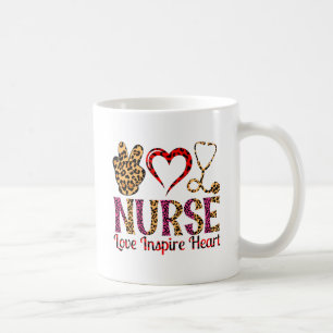 Nurse Love Inspire Heart -Motivational Nurse (2) Coffee Mug