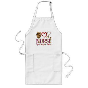 Nurse Love Inspire Heart -Motivational Nurse (2) Long Apron