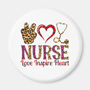 Nurse Love Inspire Heart -Motivational Nurse (2) Magnet