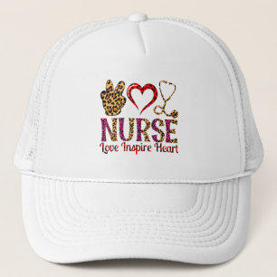 Nurse Love Inspire Heart -Motivational Nurse (2) Trucker Hat