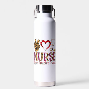 Nurse Love Inspire Heart -Motivational Nurse (2) Water Bottle
