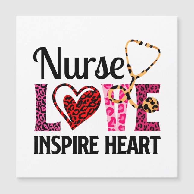 Nurse Love Inspire Heart – Motivational Nurse Word (Front)