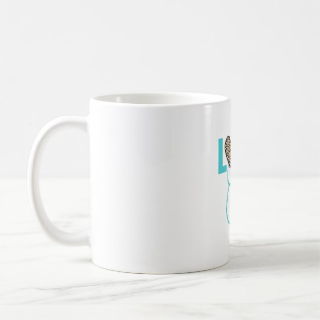 Nurse Love Leopard Stethoscope Vector Design_1 Coffee Mug (Left)