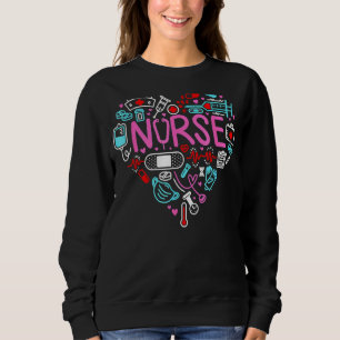 Nurse Love Nursing Student Rn Life Thank You For W Sweatshirt