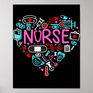 Nurse Love Nursing Student RN Life Thank You Poster
