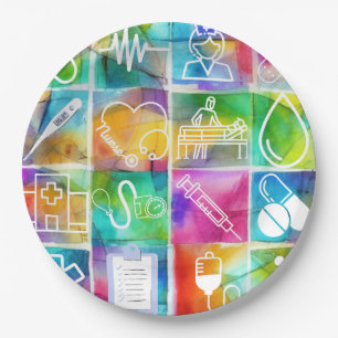 Nurse Love Paper Plate