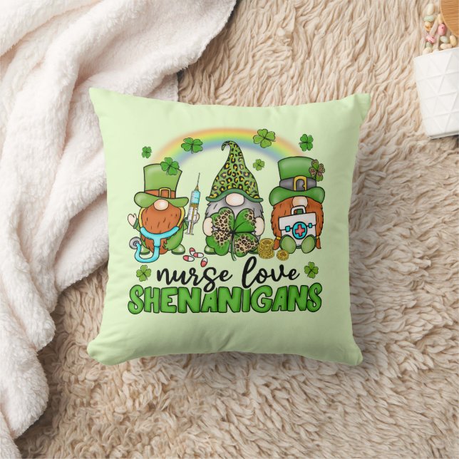 Nurse Love Shenanigans St. Patrick's Cushion (Blanket)