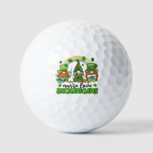 Nurse Love Shenanigans St. Patrick's Golf Balls