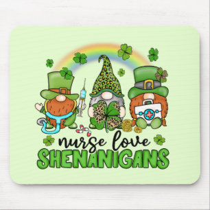 Nurse Love Shenanigans St. Patrick's Mouse Mat