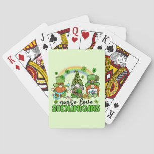 Nurse Love Shenanigans St. Patrick's Playing Cards