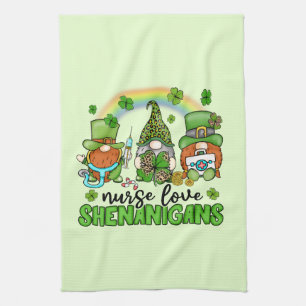 Nurse Love Shenanigans St. Patrick's Tea Towel